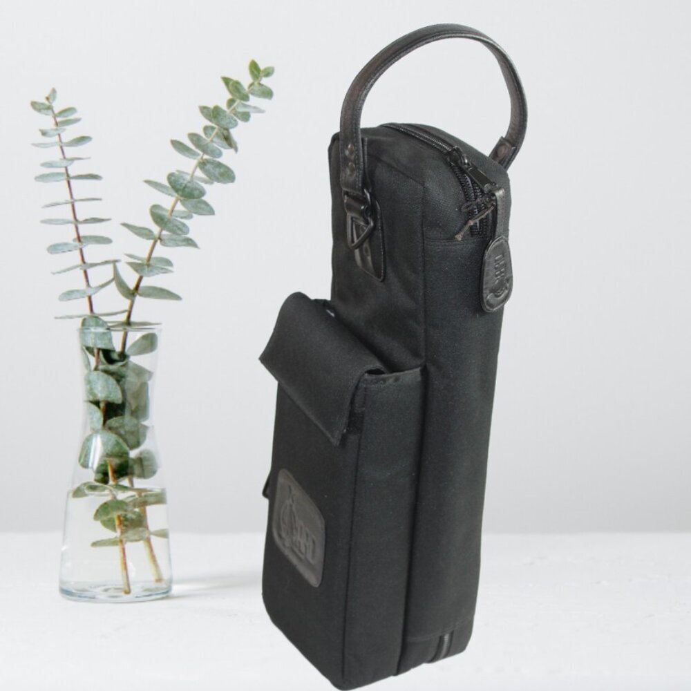 Gard Mid-Suspension Flute Black Canvas Leather Large Accessory Gig Bag - Picture 3 of 7